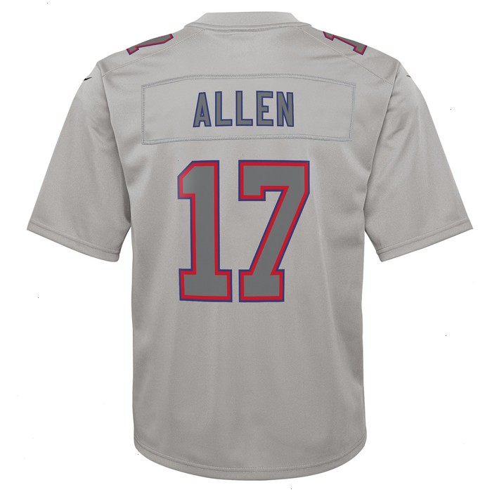 Josh Allen Buffalo Bills Nike Youth Atmosphere Game Jersey - Gray