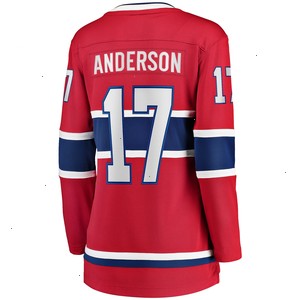 Josh Anderson Montreal Canadiens Fanatics Branded Women's Breakaway Player Jersey - Red