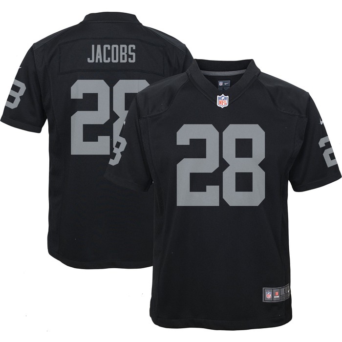 Josh Jacobs Las Vegas Raiders Nike Youth Game Jersey - Black V1