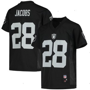 Josh Jacobs Las Vegas Raiders Youth Replica Player Jersey - Black