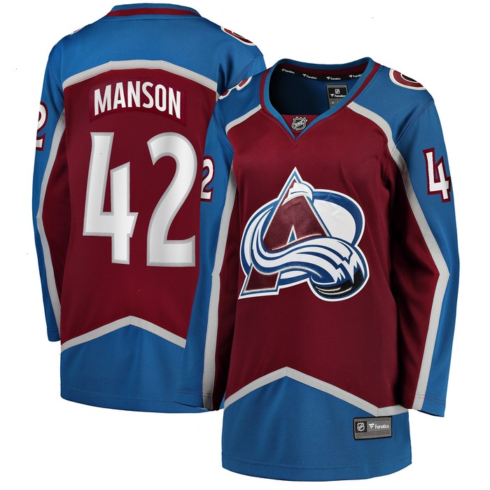 Josh Manson Colorado Avalanche Fanatics Branded Women's Home Breakaway Player Jersey - Burgundy