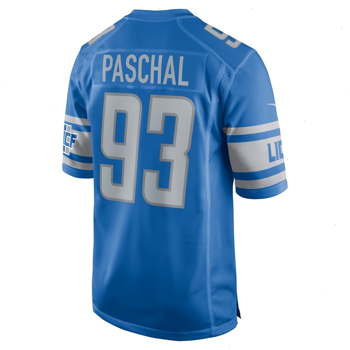 Josh Paschal Detroit Lions Nike Player Game Jersey - Blue