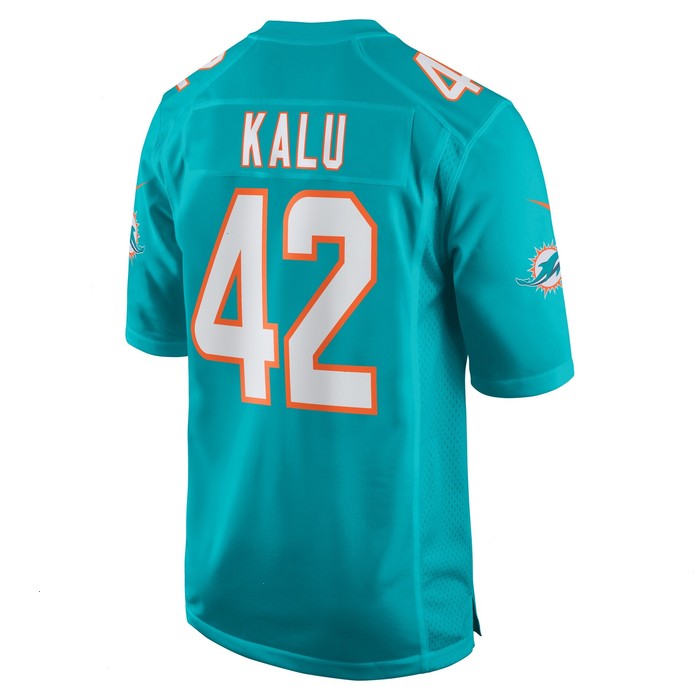 Joshua Kalu Miami Dolphins Nike Team Game Jersey - Aqua