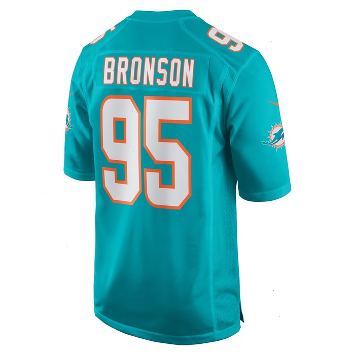 Josiah Bronson Miami Dolphins Nike Home Game Player Jersey - Aqua