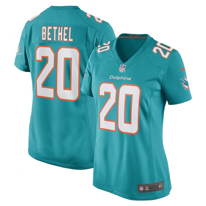 Justin Bethel Miami Dolphins Nike Women's Game Player Jersey - Aqua