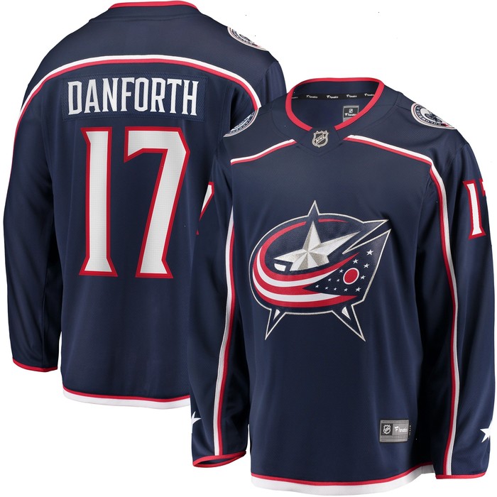 Justin Danforth Columbus Blue Jackets Fanatics Branded Home Breakaway Player Jersey - Navy