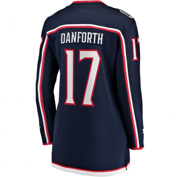 Justin Danforth Columbus Blue Jackets Fanatics Branded Women's Home Breakaway Player Jersey - Navy