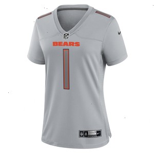 Justin Fields Chicago Bears Nike Women's Atmosphere Fashion Game Jersey - Gray