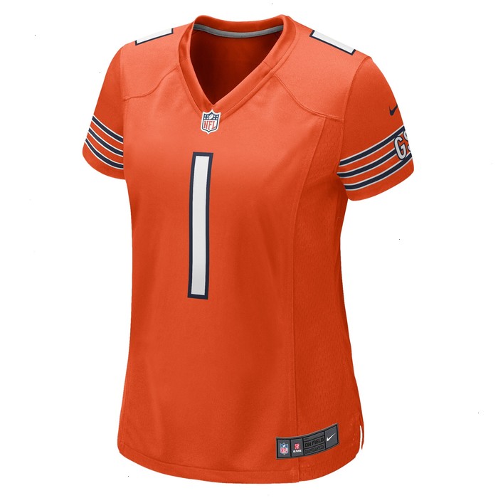 Justin Fields Chicago Bears Nike Women's Game Jersey - Orange