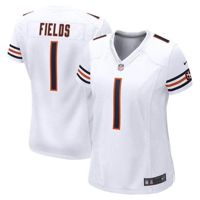 Justin Fields Chicago Bears Nike Women's Game Jersey - White