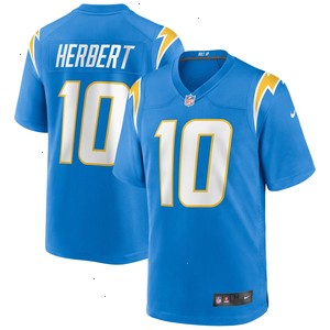 Justin Herbert Los Angeles Chargers Nike Player Game Jersey - Powder Blue