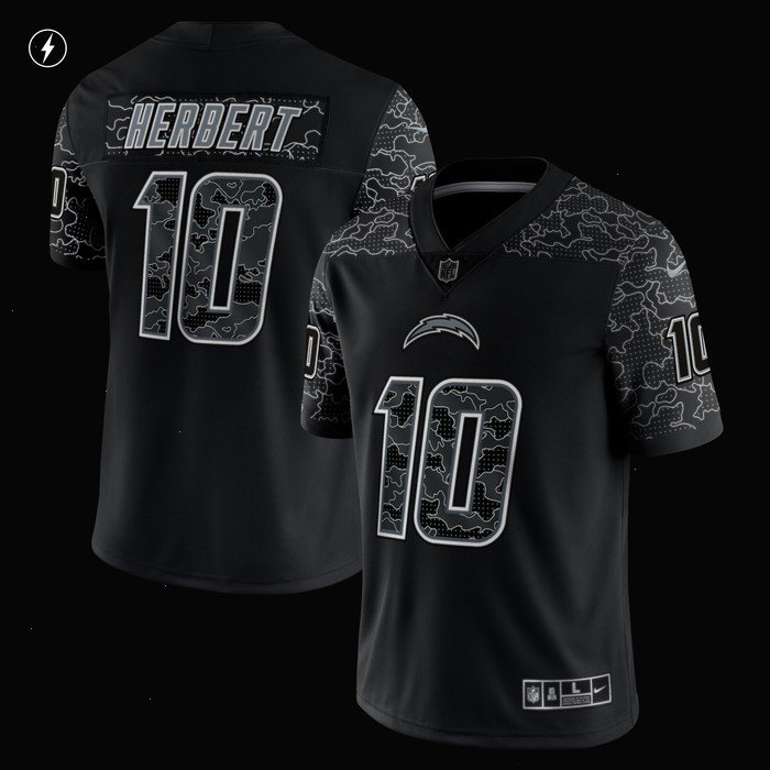 Justin Herbert Los Angeles Chargers Nike RFLCTV Limited Jersey - Black