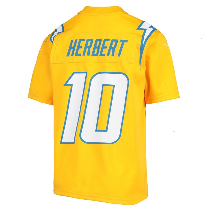 Justin Herbert Los Angeles Chargers Nike Youth Inverted Team Game Jersey - Gold