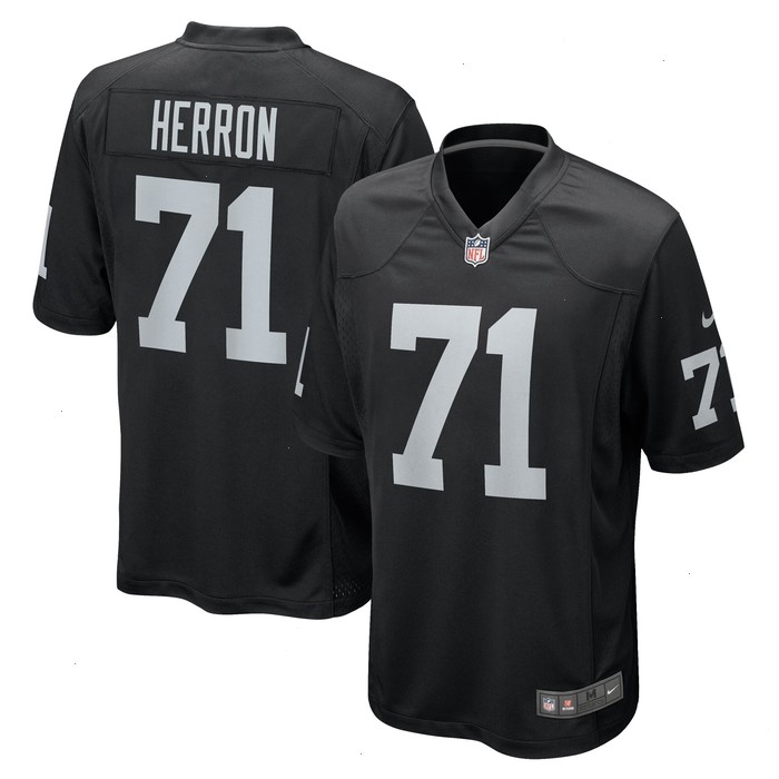 Justin Herron Las Vegas Raiders Nike Team Game Jersey - Black