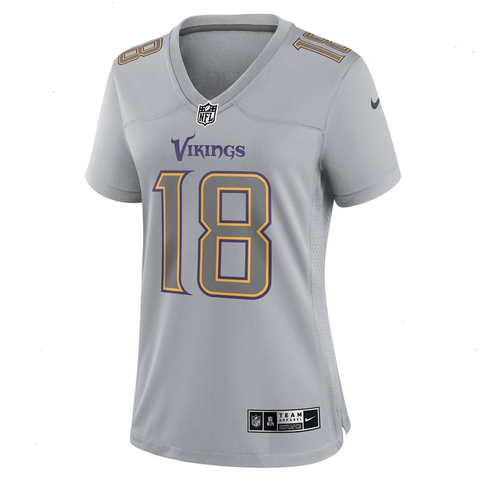 Justin Jefferson Minnesota Vikings Nike Women's Atmosphere Fashion Game Jersey - Gray