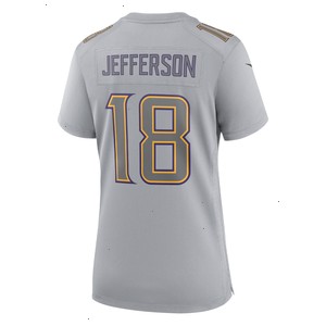 Justin Jefferson Minnesota Vikings Nike Women's Atmosphere Fashion Game Jersey - Gray