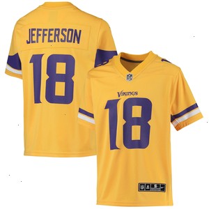 Justin Jefferson Minnesota Vikings Nike Youth Inverted Team Game Jersey - Gold