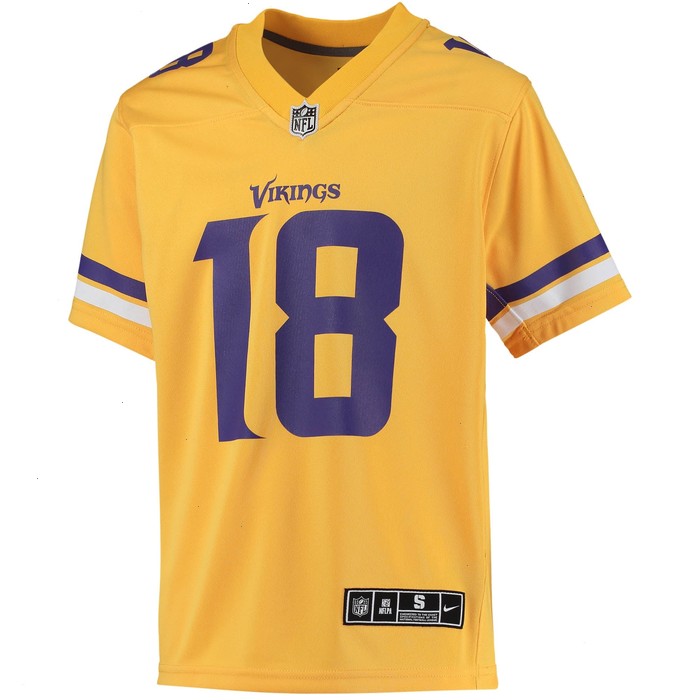 Justin Jefferson Minnesota Vikings Nike Youth Inverted Team Game Jersey - Gold