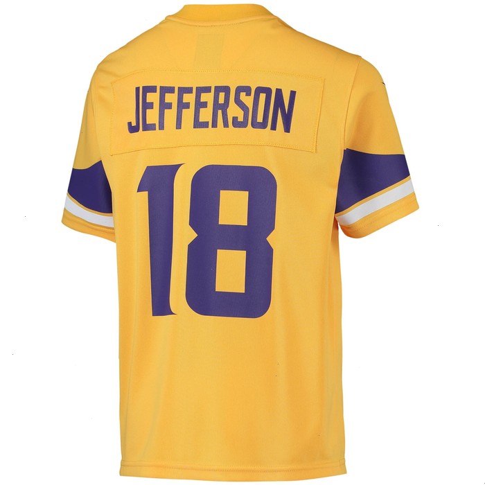 Justin Jefferson Minnesota Vikings Nike Youth Inverted Team Game Jersey - Gold