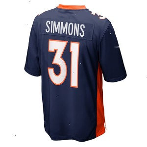 Justin Simmons Denver Broncos Nike Game Jersey - Navy