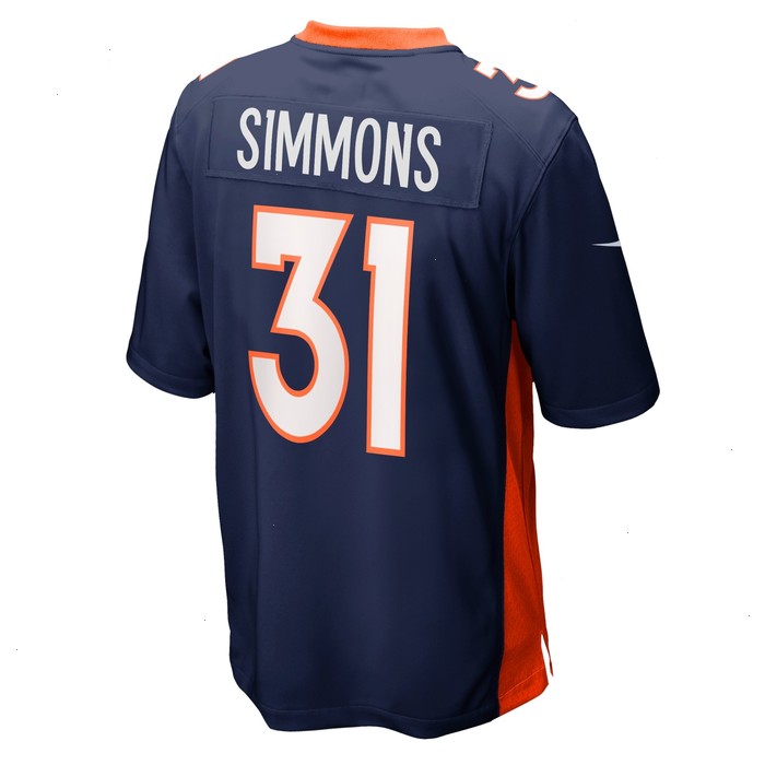 Justin Simmons Denver Broncos Nike Game Jersey - Navy