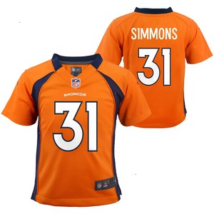 Justin Simmons Denver Broncos Nike Toddler Game Jersey - Orange