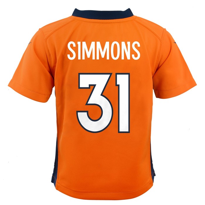 Justin Simmons Denver Broncos Nike Toddler Game Jersey - Orange