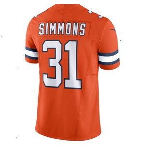 Justin Simmons Denver Broncos Nike Vapor F.U.S.E. Limited Jersey - Orange