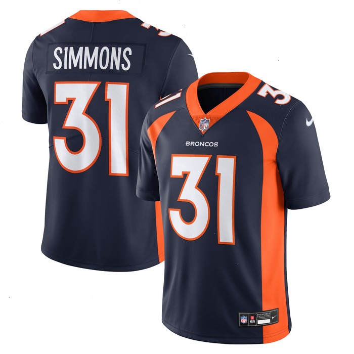 Justin Simmons Denver Broncos Nike  Vapor Untouchable Limited Jersey - Navy