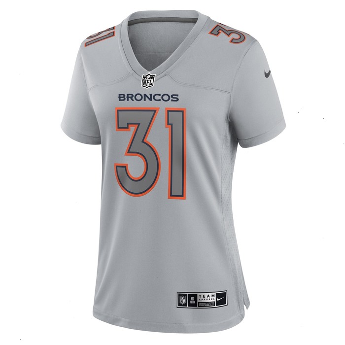 Justin Simmons Denver Broncos Nike Women's Atmosphere Fashion Game Jersey - Gray