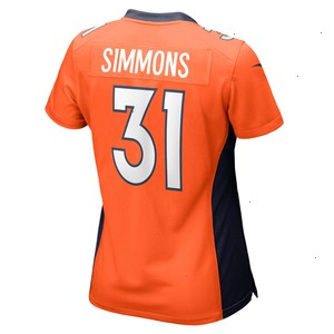 Justin Simmons Denver Broncos Nike Women's Game Jersey - Orange