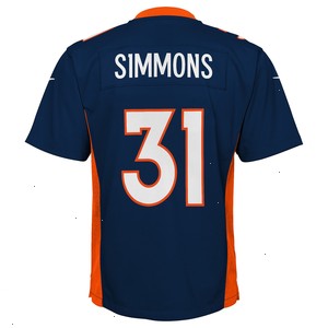 Justin Simmons Denver Broncos Nike Youth Game Jersey - Navy