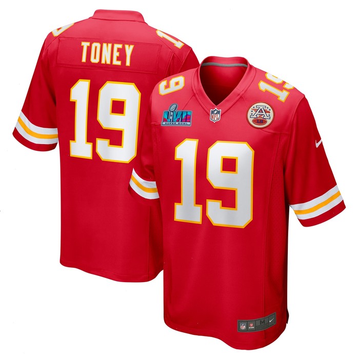 Kadarius Toney Kansas City Chiefs Nike Super Bowl LVII Patch Game Jersey - Red