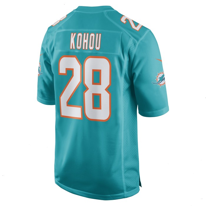 Kader Kohou Miami Dolphins Nike Game Player Jersey - Aqua