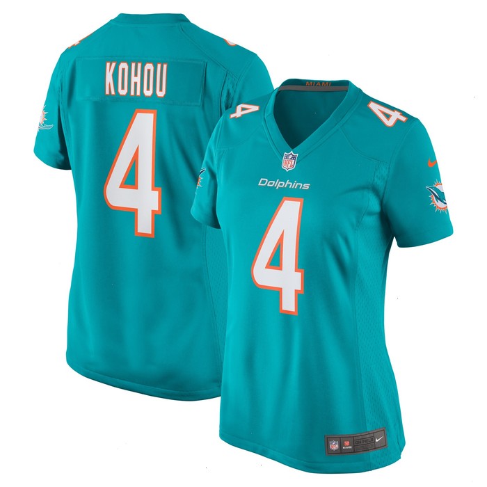 Kader Kohou Miami Dolphins Nike Women's Game Player Jersey - Aqua