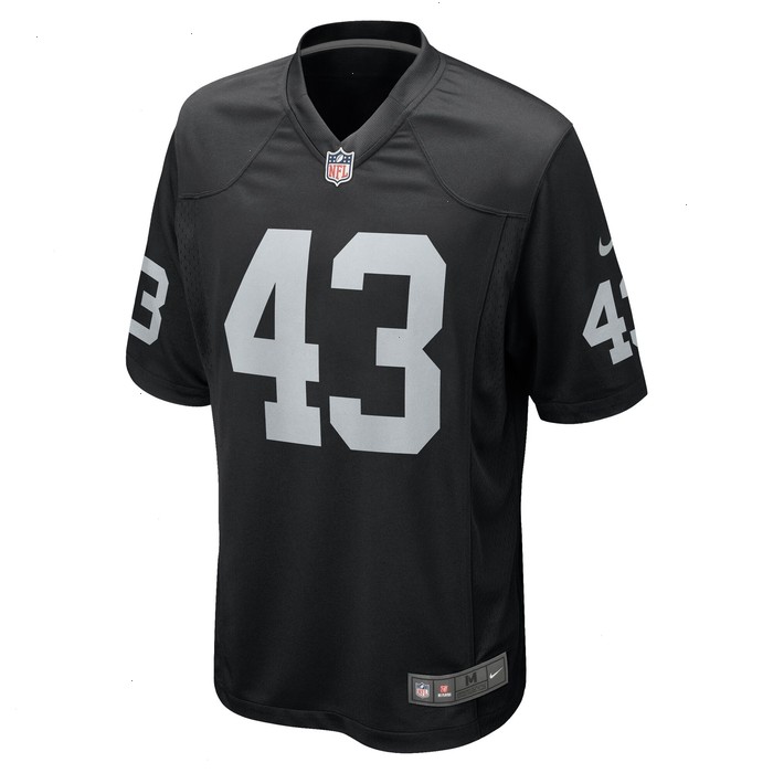 Kanai Mauga Las Vegas Raiders Nike Team Game Jersey - Black