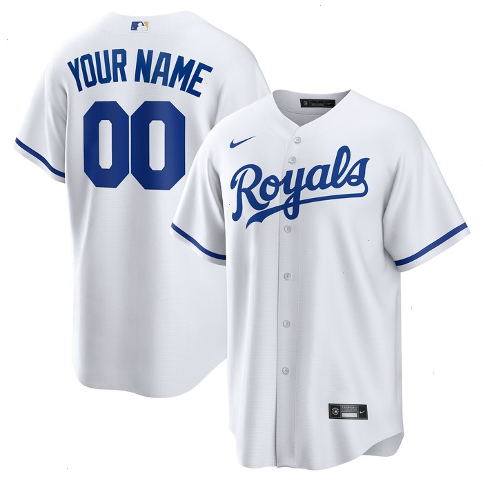 Kansas City Royals Nike Replica Custom Jersey - White