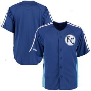 Kansas City Royals Stitches Cut off Man Fashion Full Button Jersey - Royal