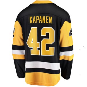 Kasperi Kapanen Pittsburgh Penguins Fanatics Branded Home Breakaway Jersey - Black