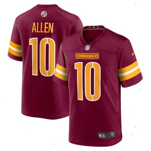 Kazmeir Allen Washington Commanders Nike Team Game Jersey - Burgundy