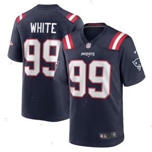 Keion White New England Patriots Nike Team Game Jersey - Navy