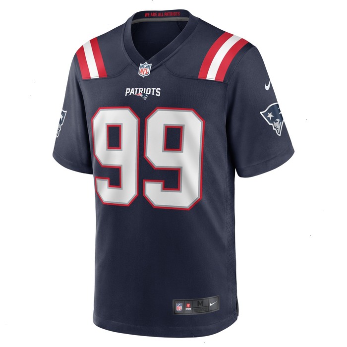 Keion White New England Patriots Nike Team Game Jersey - Navy