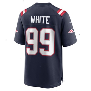 Keion White New England Patriots Nike Team Game Jersey - Navy