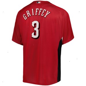 Ken Griffey Jr. Cincinnati Reds Mitchell & Ness Cooperstown Collection Mesh Batting Practice Button-Up Jersey - Red