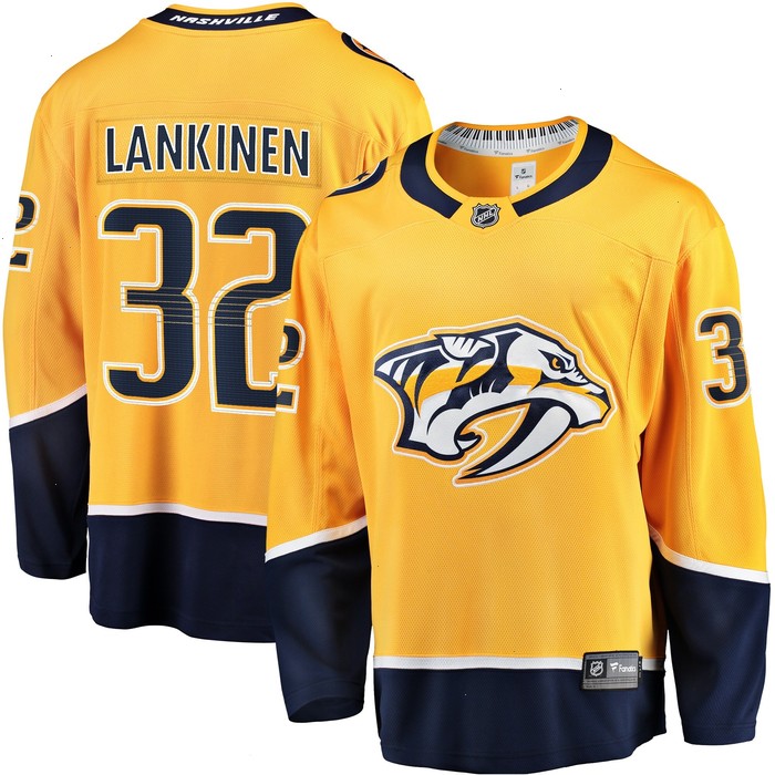 Kevin Lankinen Nashville Predators Fanatics Branded Home Breakaway Player Jersey - Gold