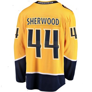 Kiefer Sherwood Nashville Predators Fanatics Branded Home Breakaway Player Jersey - Gold