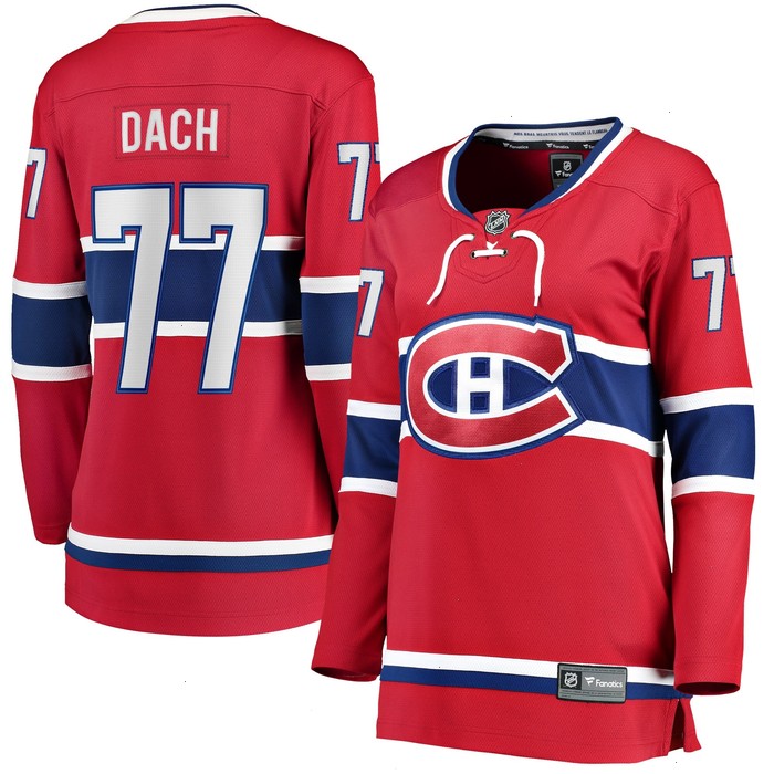 Kirby Dach Montreal Canadiens Fanatics Branded Women's Home Breakaway Player Jersey - Red