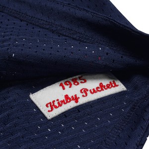 Kirby Puckett Minnesota Twins Mitchell & Ness 1985 Authentic Cooperstown Collection Mesh Batting Practice Jersey - Navy