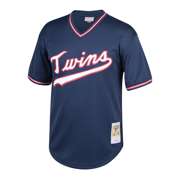 Kirby Puckett Minnesota Twins Mitchell & Ness Youth Cooperstown Collection Mesh Batting Practice Jersey - Navy