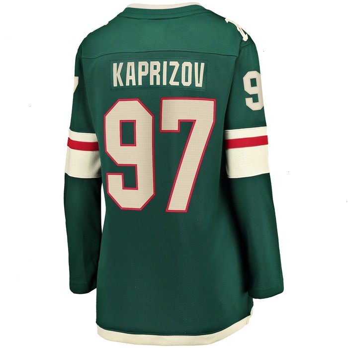 Kirill Kaprizov Minnesota Wild Fanatics Branded Women's Home Breakaway Replica Jersey - Green